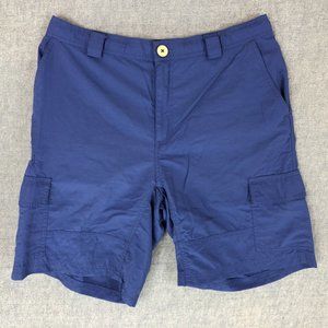 Mojo Fishing Shorts M Medium Lightweight Quick Dry Cargo Shorts Blue Men's